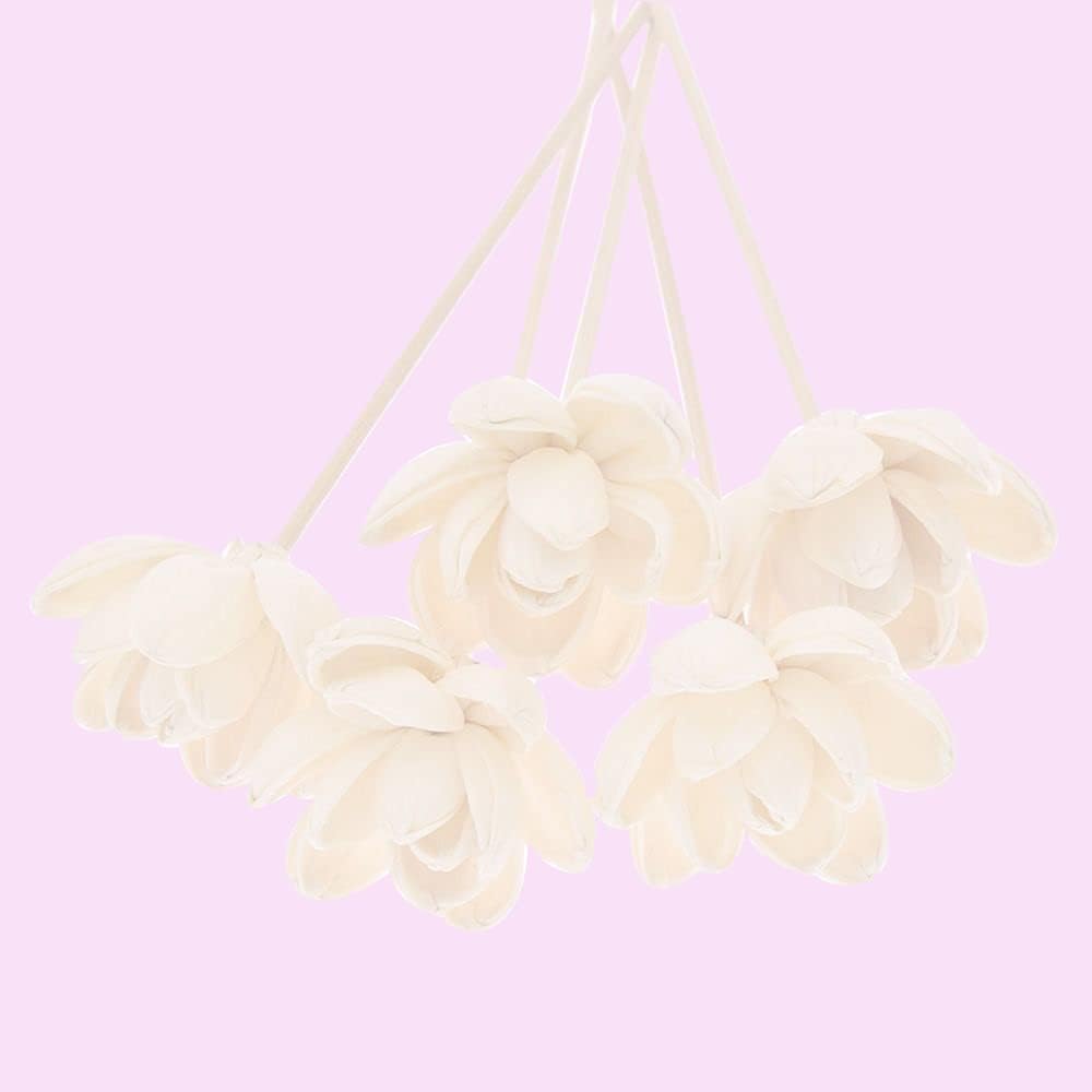 Wood Rattan Rose Flower Diffuser Sticks, 5-Piece - Image 2