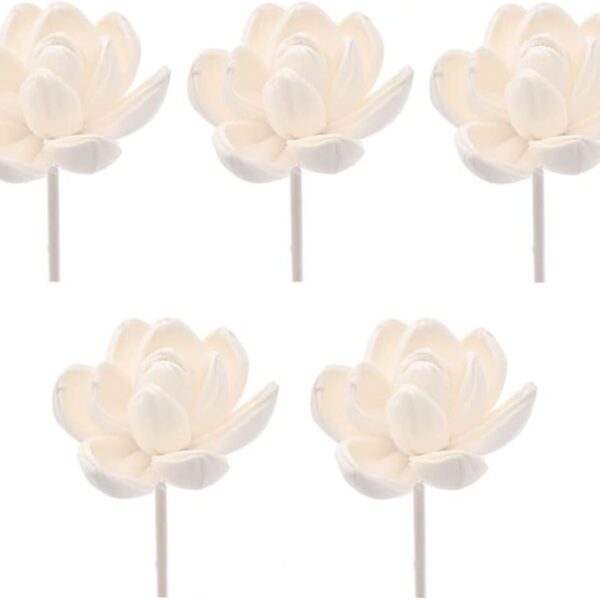 Wood Rattan Rose Flower Diffuser Sticks, 5-Piece