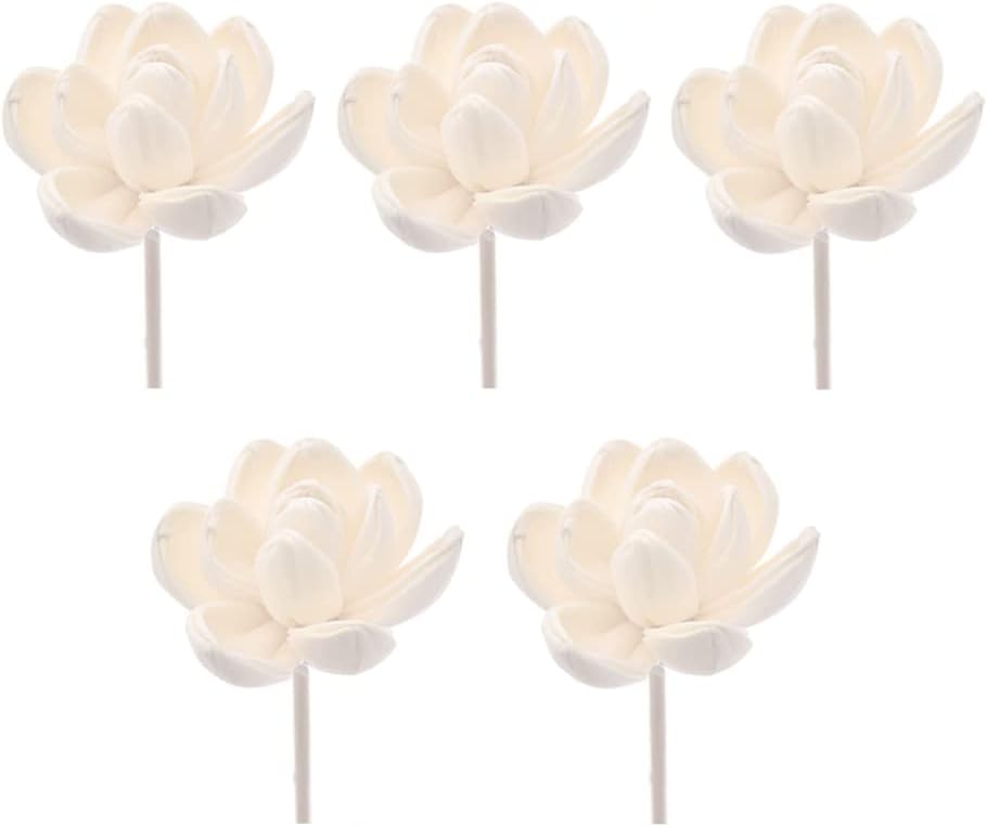 Wood Rattan Rose Flower Diffuser Sticks, 5-Piece