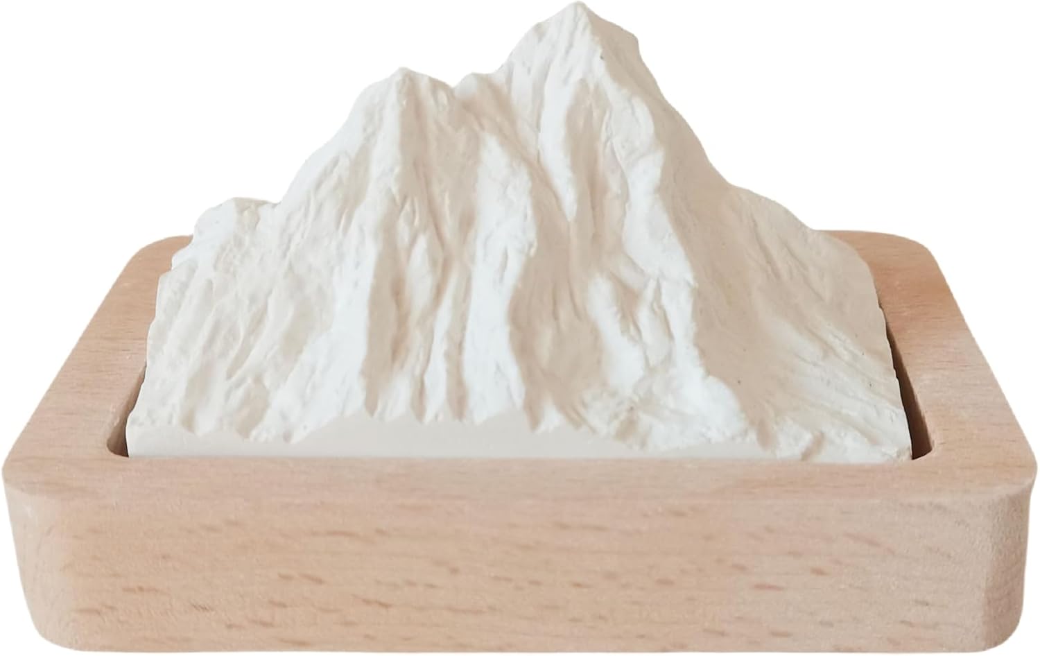Beechwood and Plaster Passive Diffuser, Mountain Shape