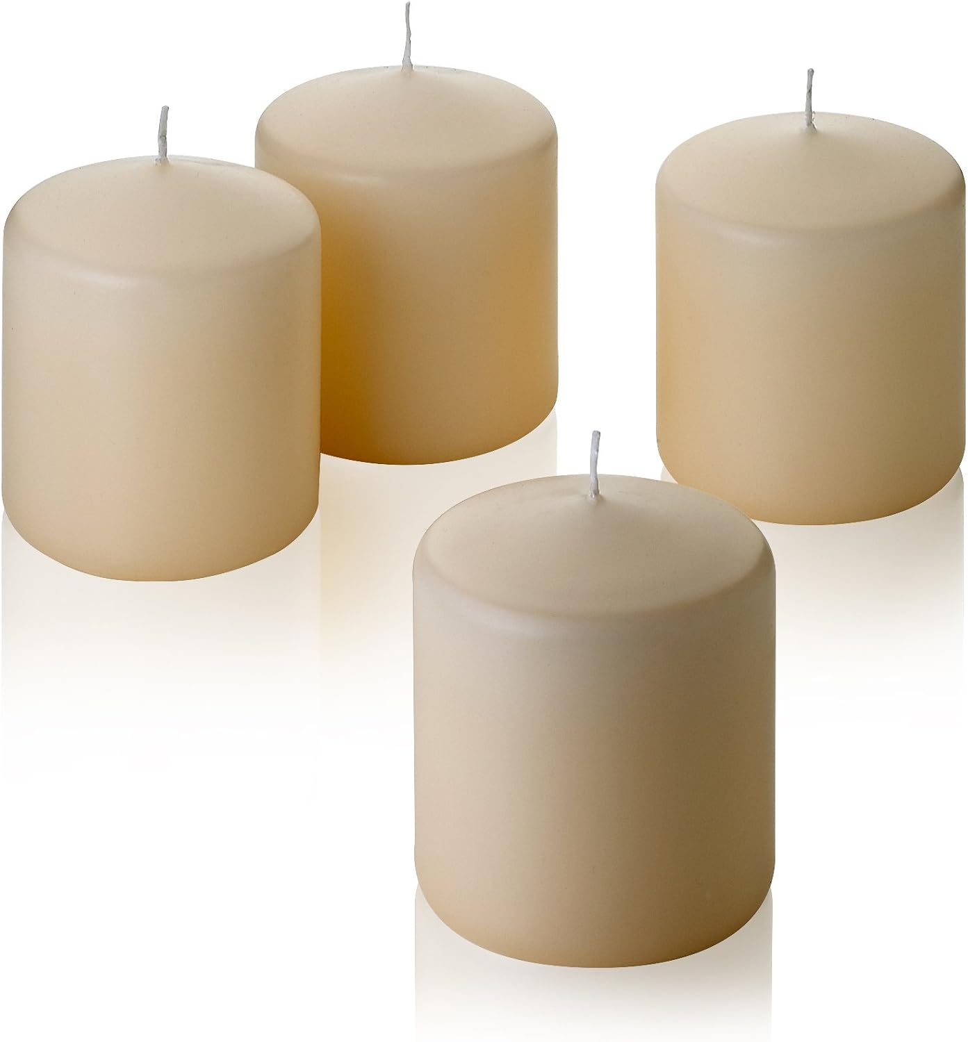 French Vanilla Pillar Candles, Set of 4 - Image 2