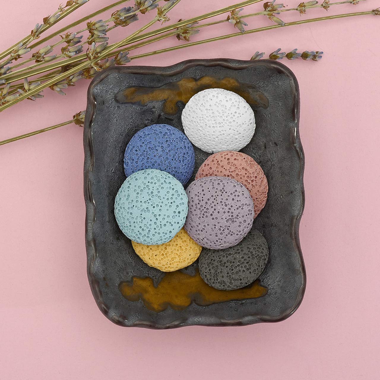 Lava Stone Diffuser Set with Ceramic Bowl