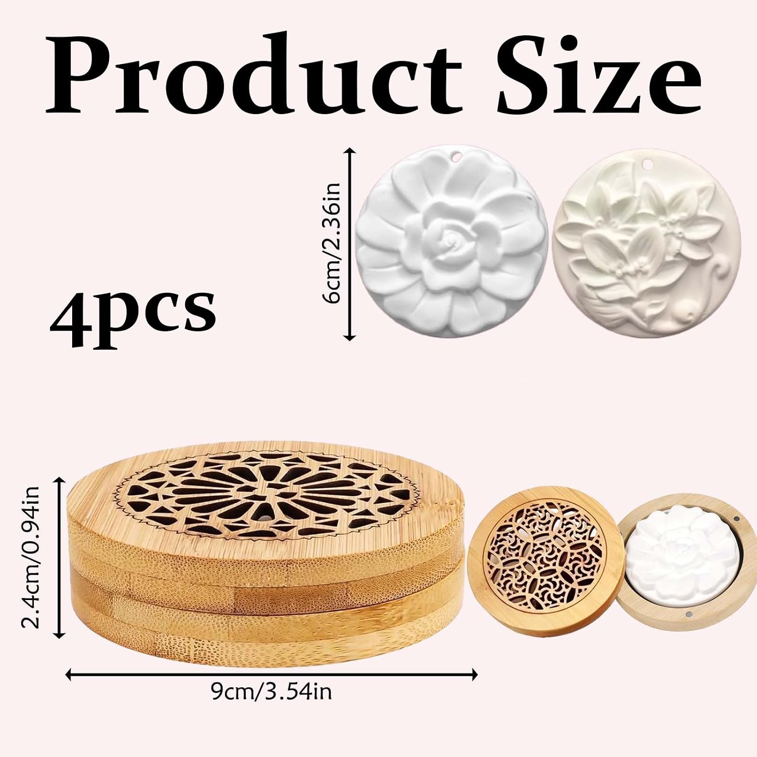Four-Piece Passive Aroma Stone Diffuser Set - Image 2