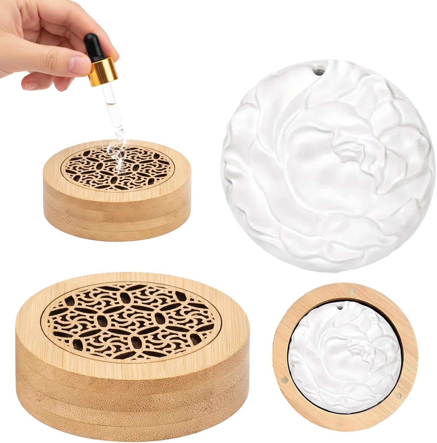 Two-Piece Stone Passive Diffuser Set
