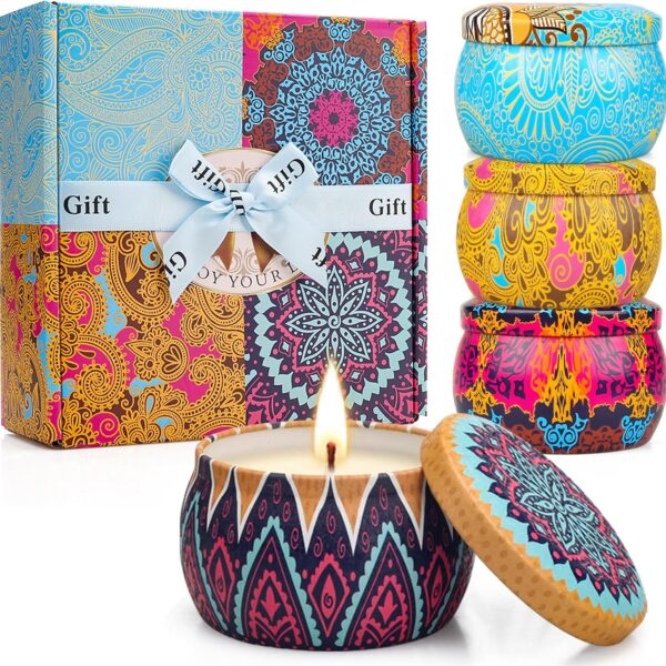 Four-Pack Soy Candle Gift Set, Spring Scents