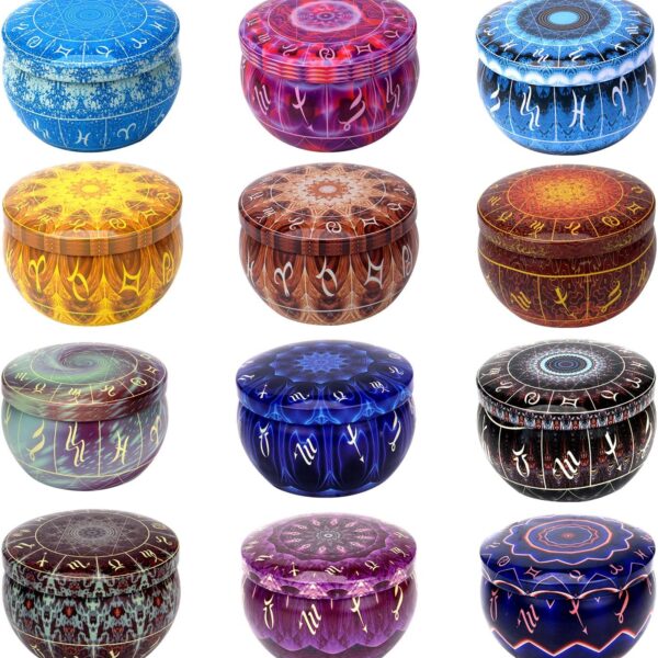 Constellation Travel Tin Candles, 12-Pack