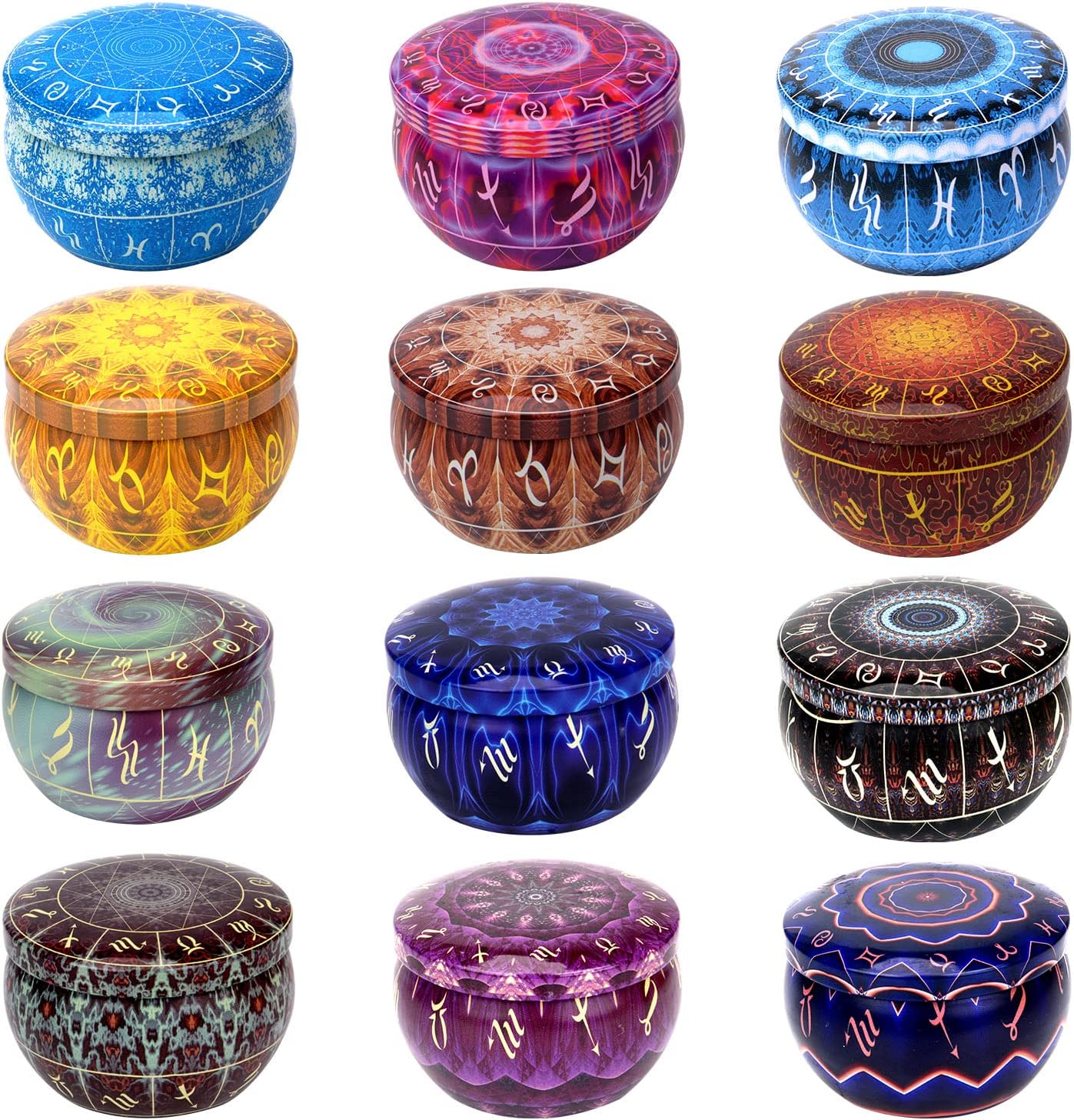 Constellation Travel Tin Candles, 12-Pack