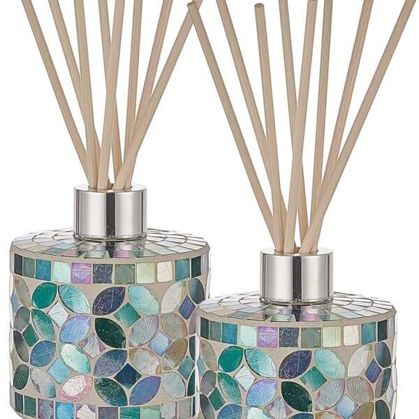 Mosaic Glass Diffuser Set, 2-Pack, Blue