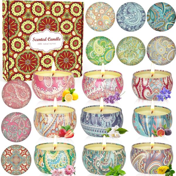 Nine-Pack Soy Scented Candle Gift Set